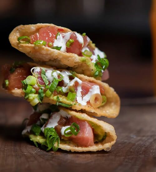 Ahi Poke Tacos